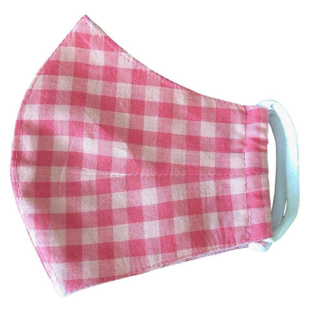 Ecostore - Pink Check Kids Face Mask