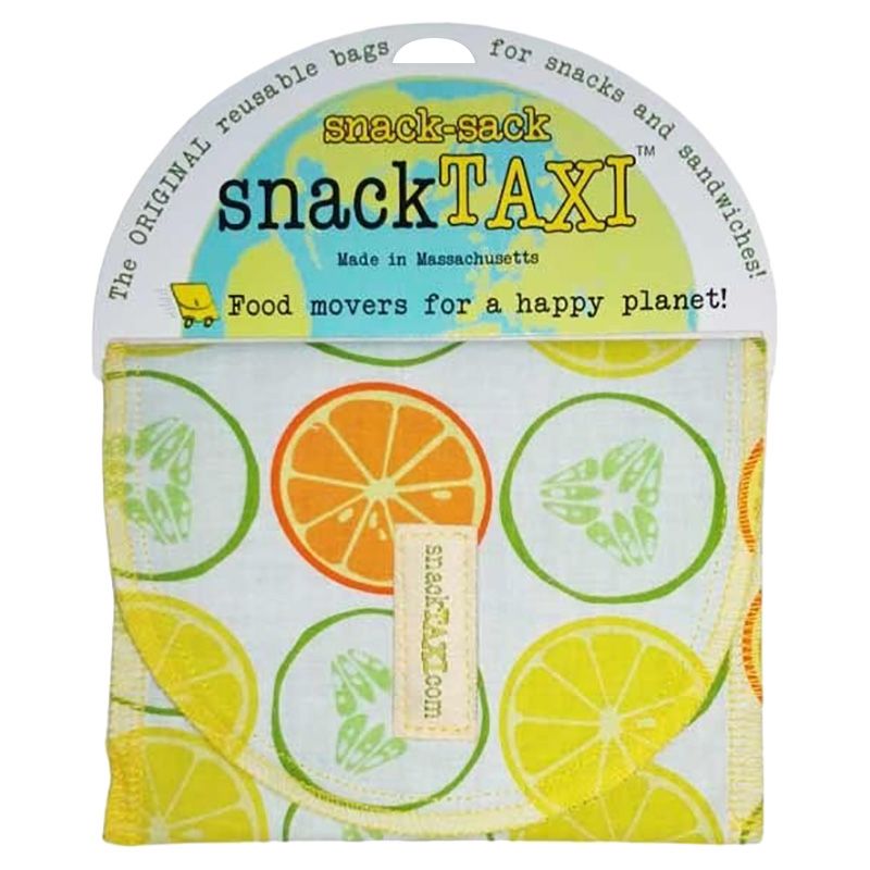 SnackTaxi - Reusable Snack Bag - Orange & Lemons