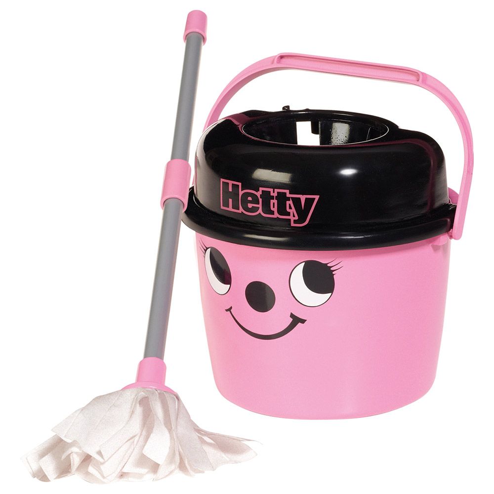 Casdon - Hetty Mop & Bucket Toy Cleaning Set (Pink,)