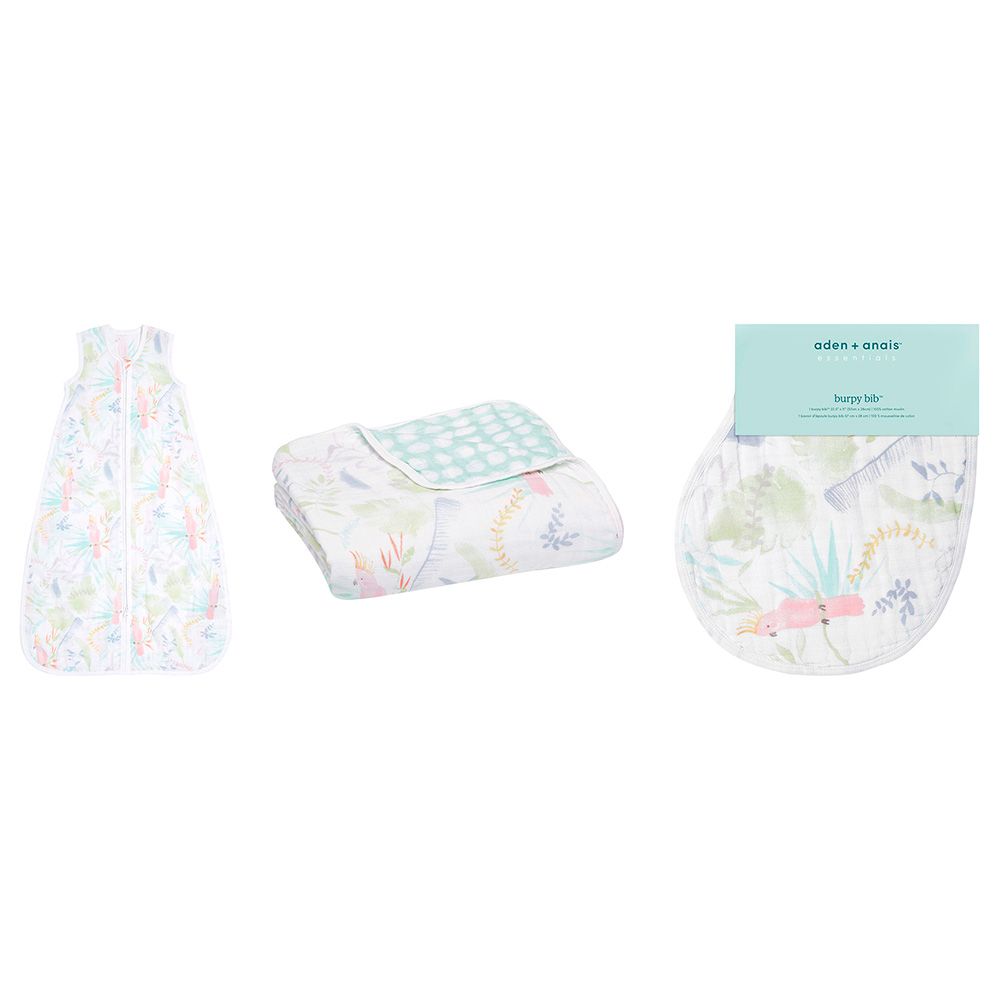 Aden + Anais - Sleeping Bag + Blanket + Burpy Bib - Tropicalia