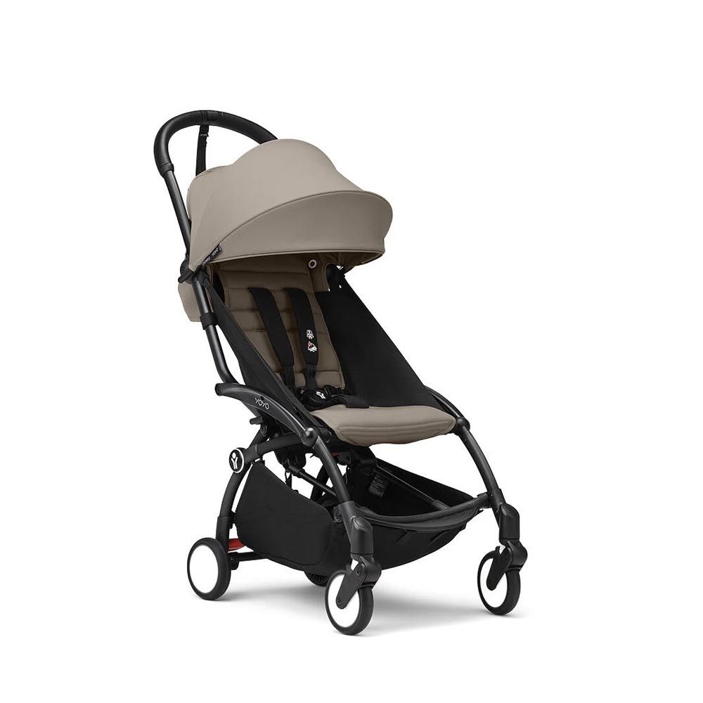 Stokke - Yoyo 3 Black Frame With Free 6+ Color Pack - Taupe