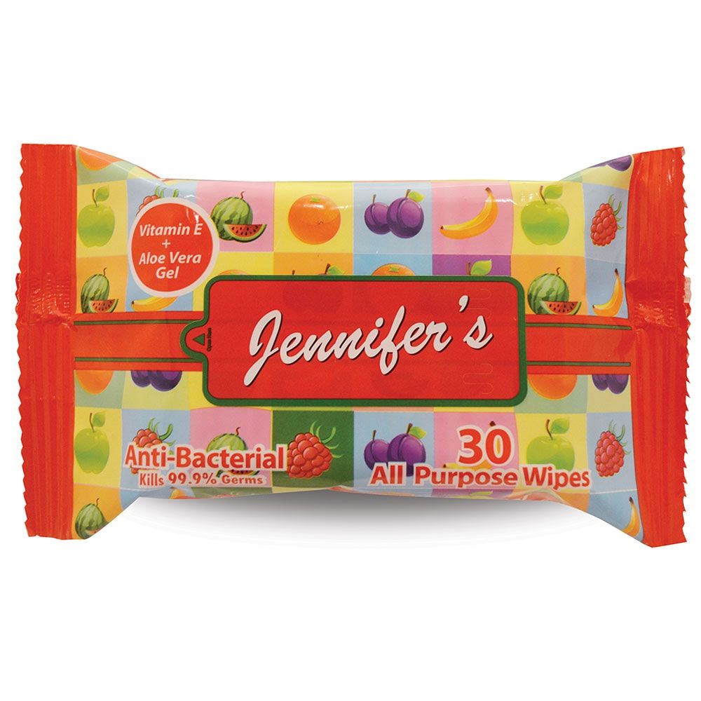 Jennifer's - Anti-Bacterial Wipes 30's - Fruits