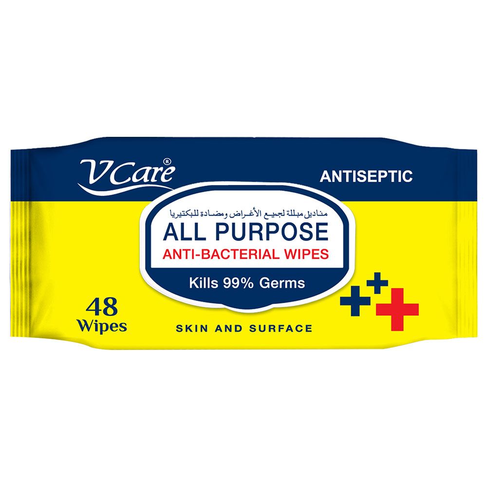 VCare - All Purpose Anti - Bacterial Wipes 48pc