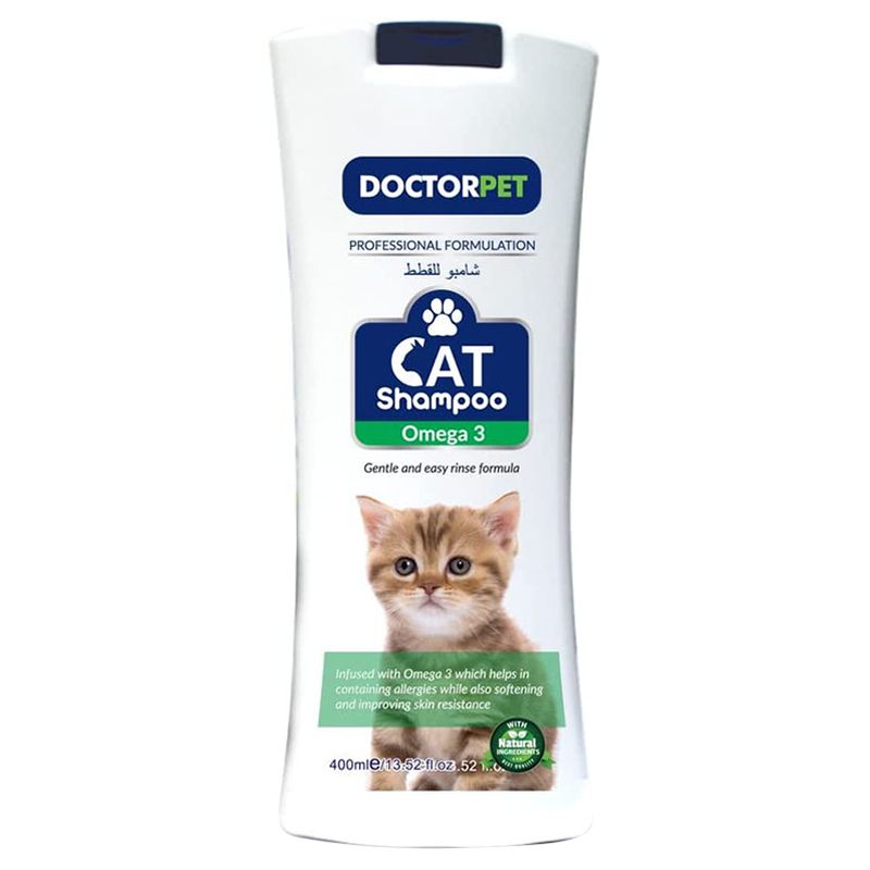 Doctor Pet Cat Shampoo 400ML – Omega-3, Soft Coat