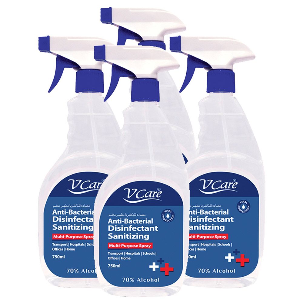 VCare - Antibacterial Multipurpose Spray 750ml - Pack of 4