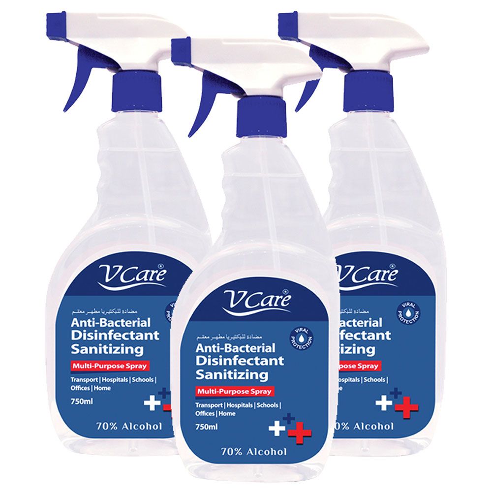 Vcare Disinfectant Sanitizing Spray 750ml Buy 2 Get 1 Free