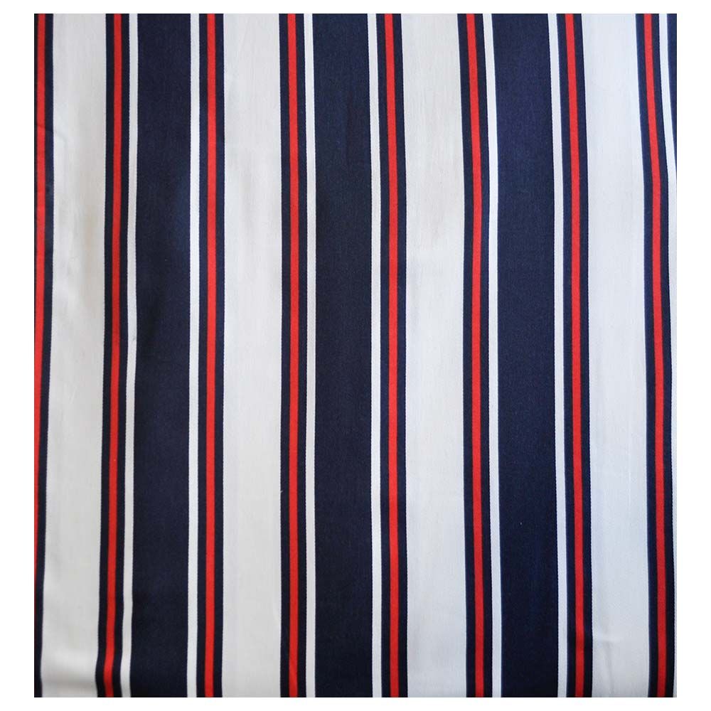 The Baby Atelier - Junior Bed Cover - Single - Blue & Red Stripes