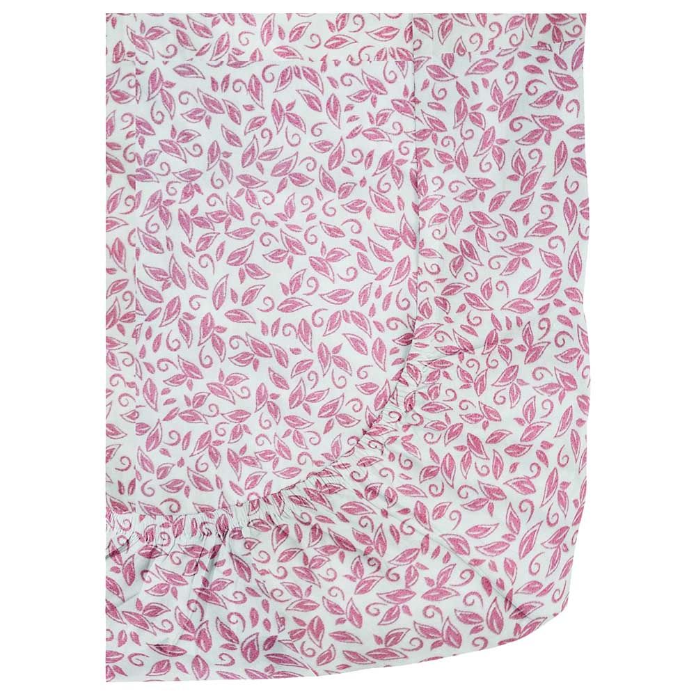 The Baby Atelier - Organic Fitted Crib Sheet - Red Flower