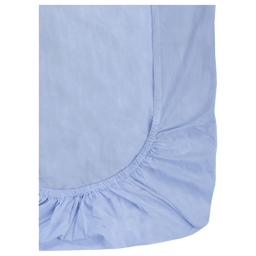 The Baby Atelier - Organic Fitted Crib Sheet - Light Blue