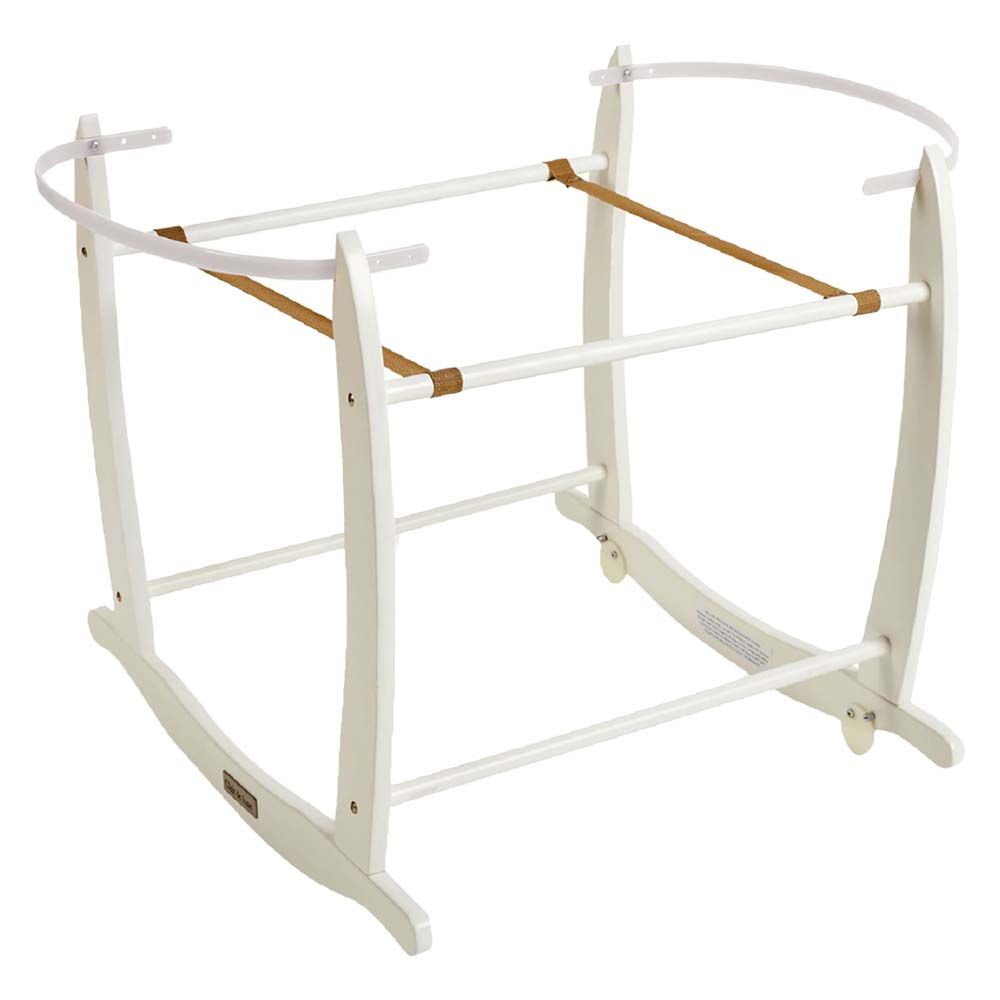 Clair de Lune - Deluxe White Moses Basket Rocking Stand - White (Exclusive)