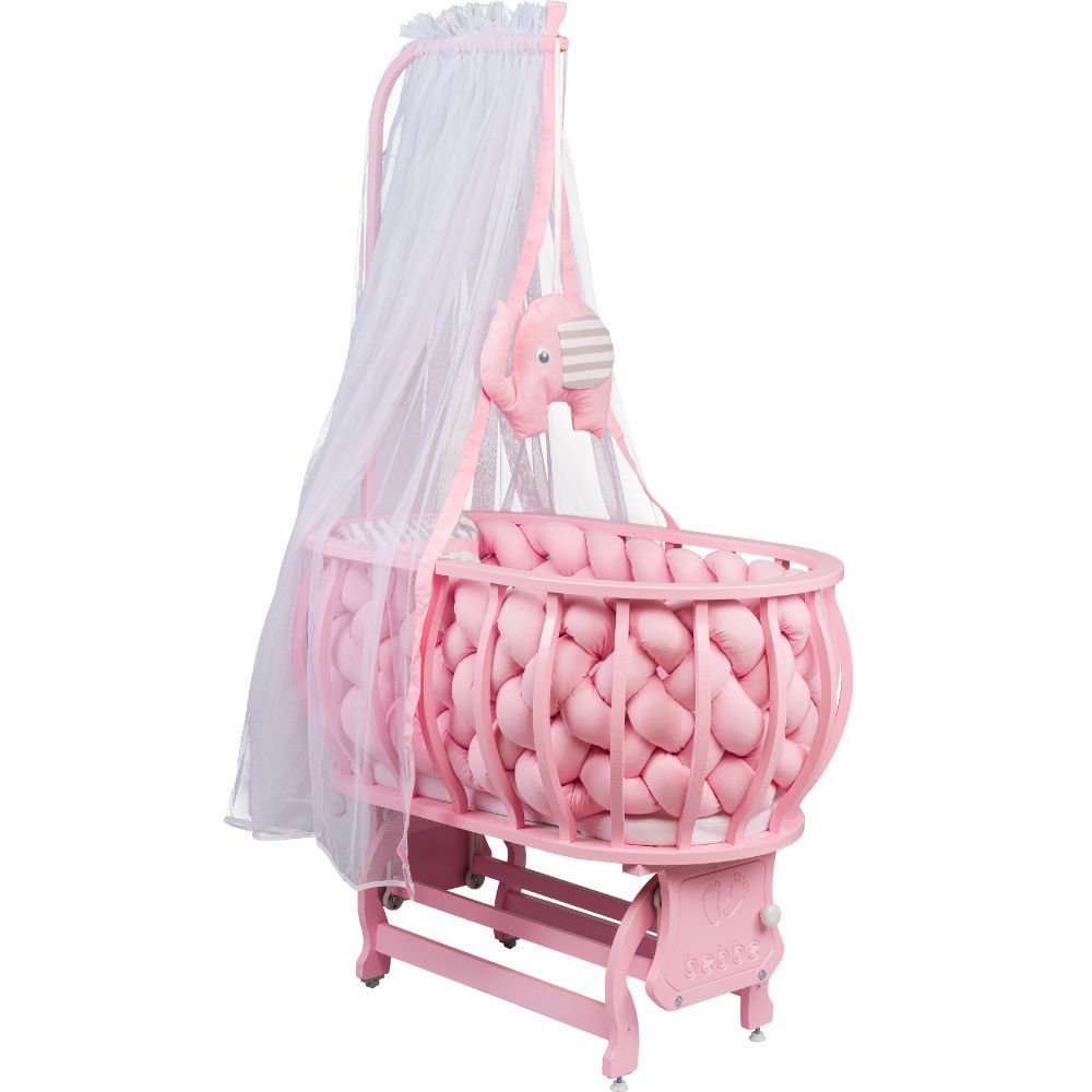 Bebbe - Lux Lucca Cradle 90x50cm - Pink