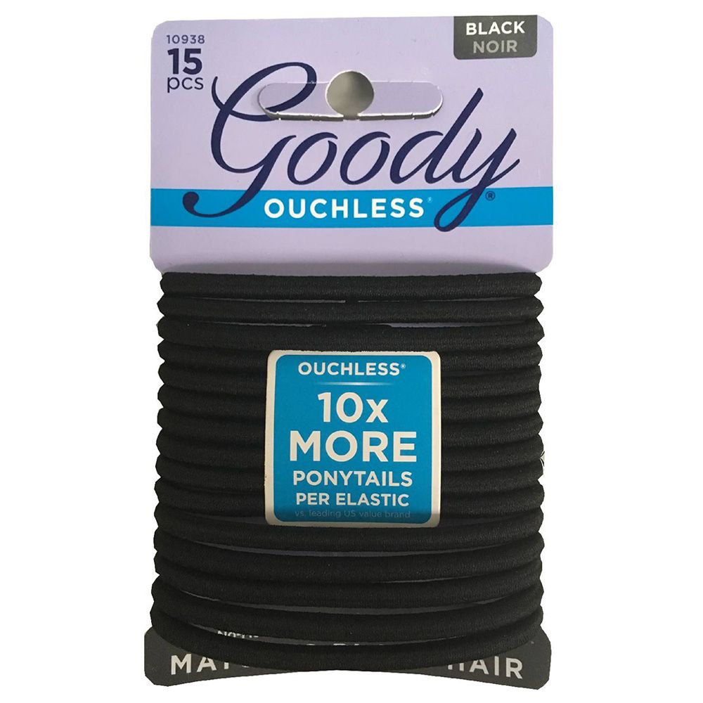 Goody - Ouchless Braided Elastics Black 15ct