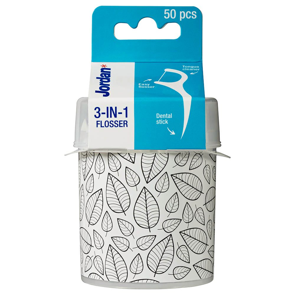 Jordan - 3-In-1 Flosser Box, 50pc - Leaves