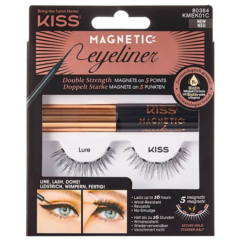 Kiss - Magnetic Eyeliner Kit - Black