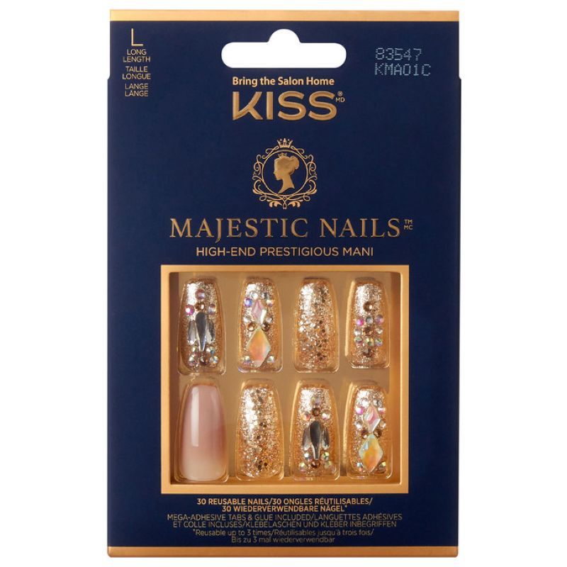 Kiss - Magestic Nails - Long Coffin - Gold