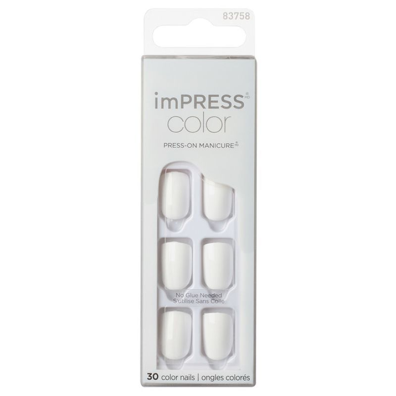 Kiss - Impress Nails Color - Frosting - White 