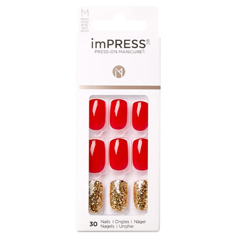 Kiss - Impress Medium Nails - Memories - Red