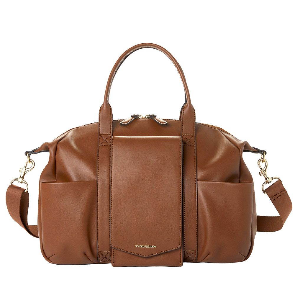 TWELVElittle - Peek-A-Boo Satchel Diaper Bag - Toffee