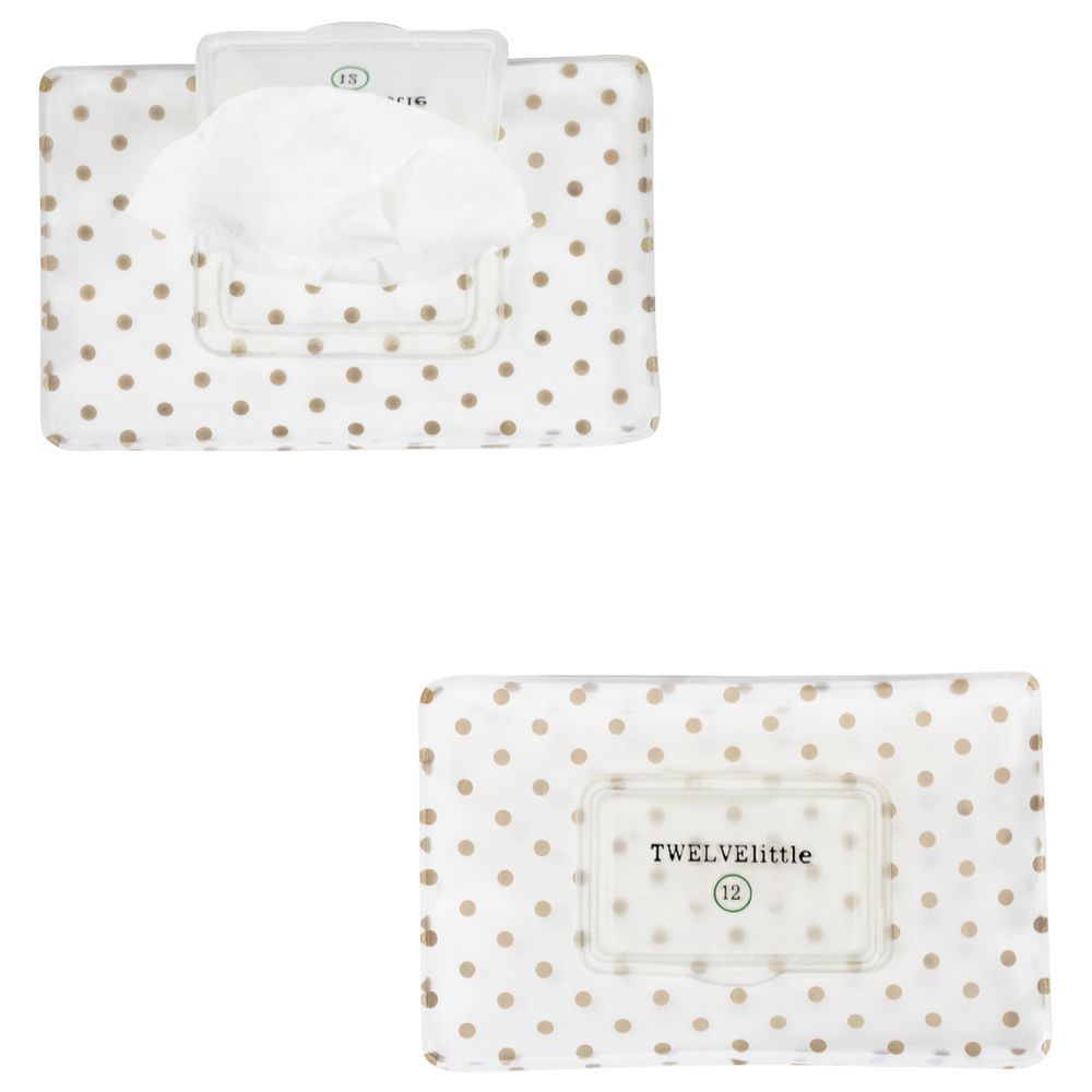 TWELVElittle - Reusable Wet Wipes Frosted Pouch - Polca Print