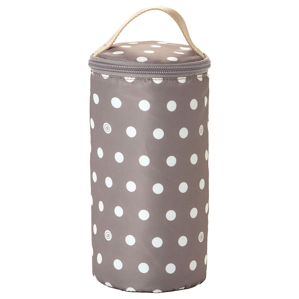 TWELVElittle - Travel Insulated Bottle Pouch-Polka Brown