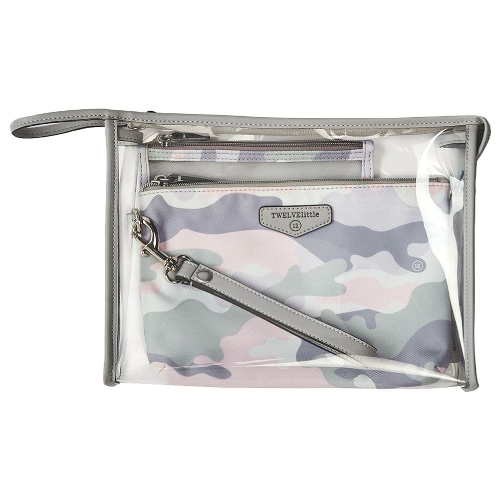 TWELVElittle - 3-In-1 Travel Organiser Pouch Set Blush Camo