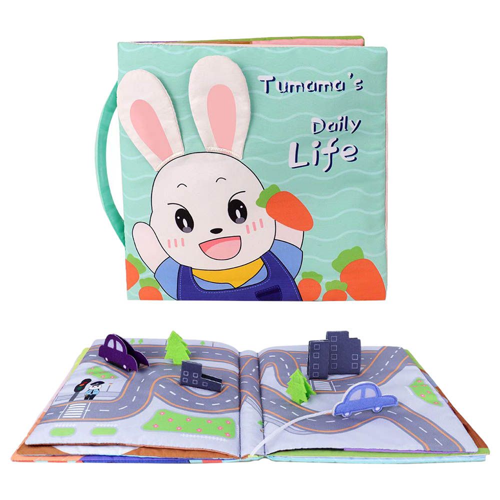 Tumama - Baby Sensory 3D Activity Cloth Book - Daily Life