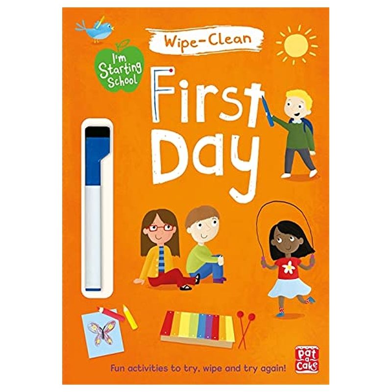  كتاب first day: wipe-clean book with pen (i'm starting school)