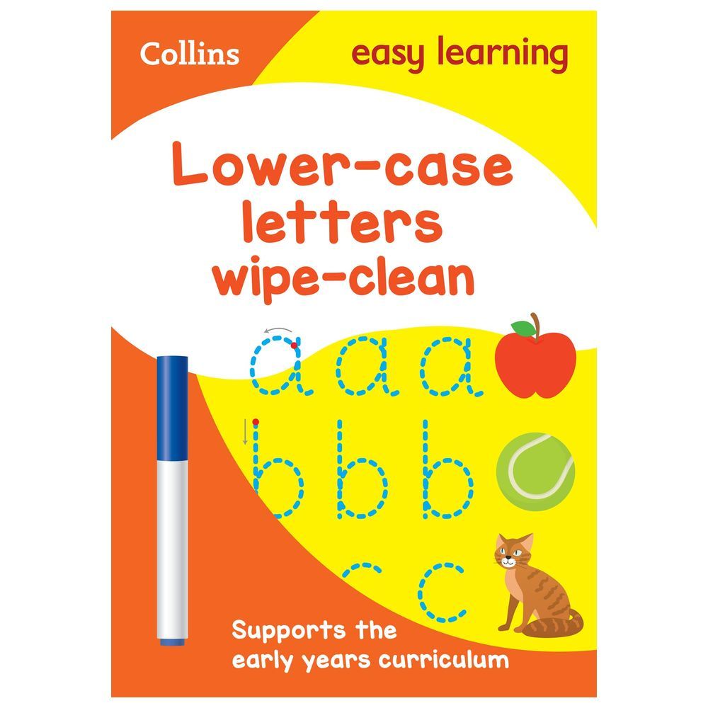 Lower Case Letters Age 3-5 Wipe Clean Activity Book