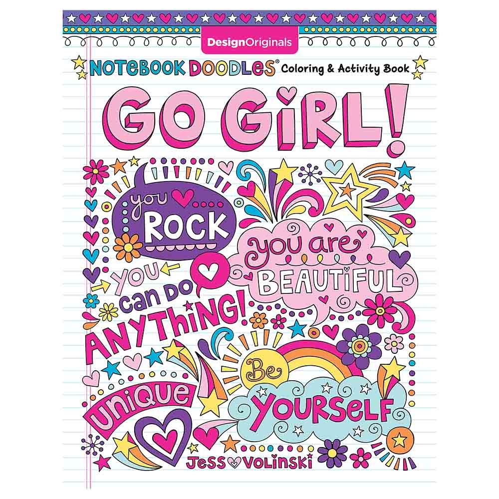 Notebook Doodles Go Girl!: Coloring & Activity Book