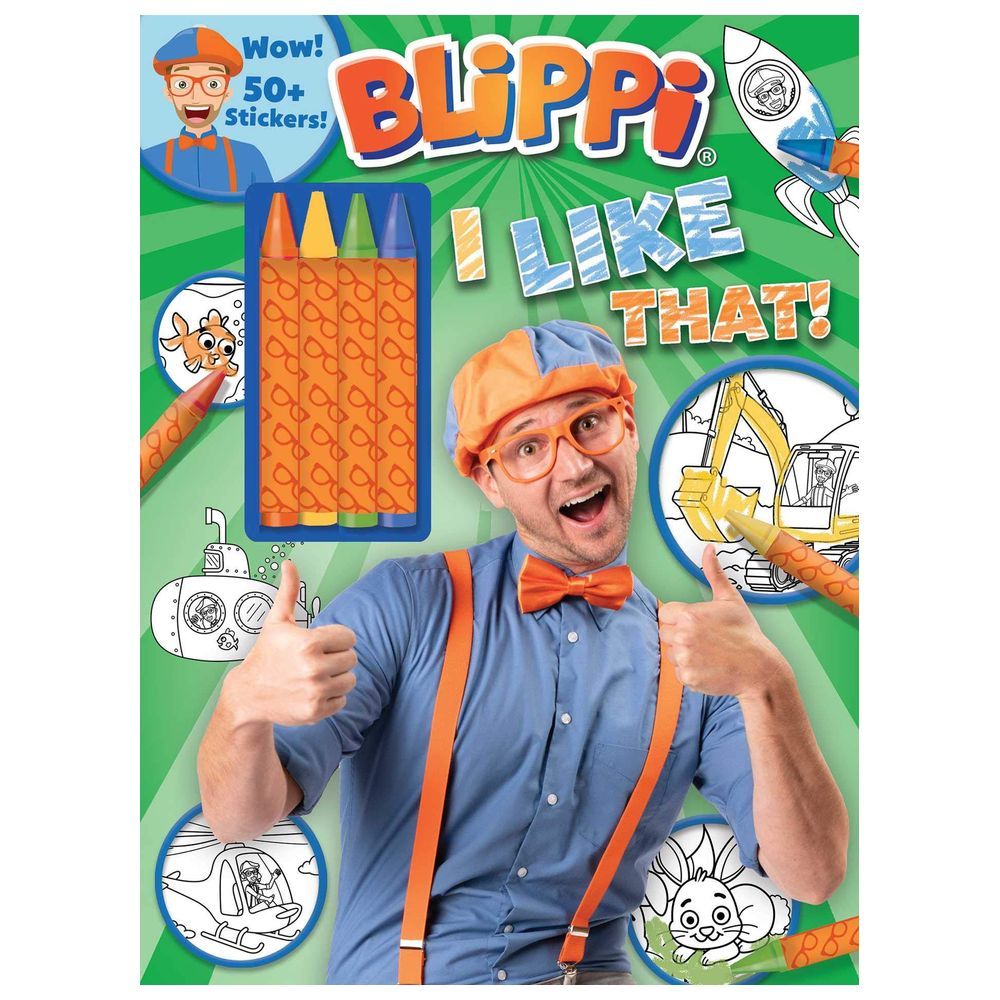 Blippi: I Like That!: Blippi Coloring Book W/ Crayons