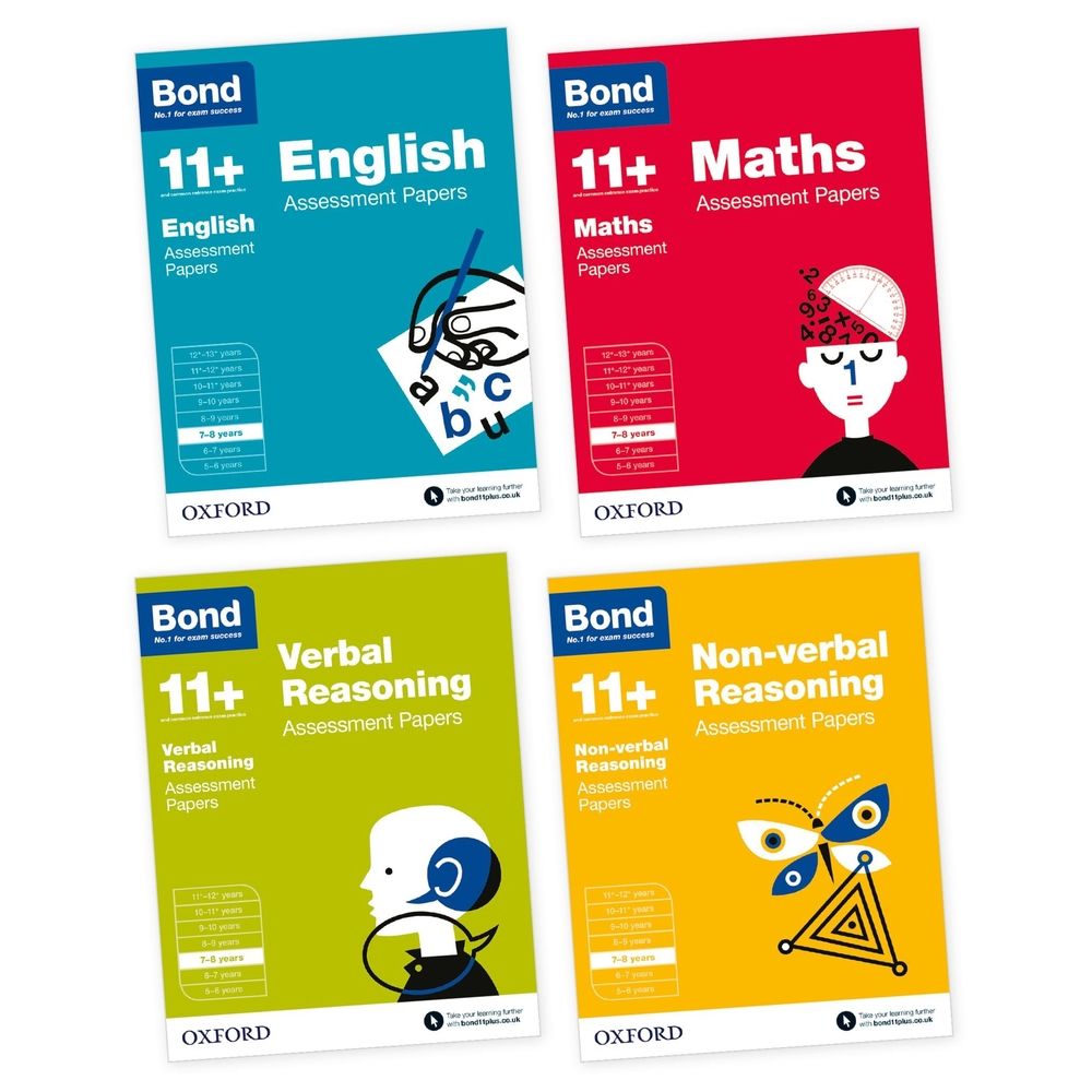 كتاب Bond 11+: English, Maths, Non-Verbal Reasoning, Verbal Reasoning: Assessment Papers: 7-8 Years