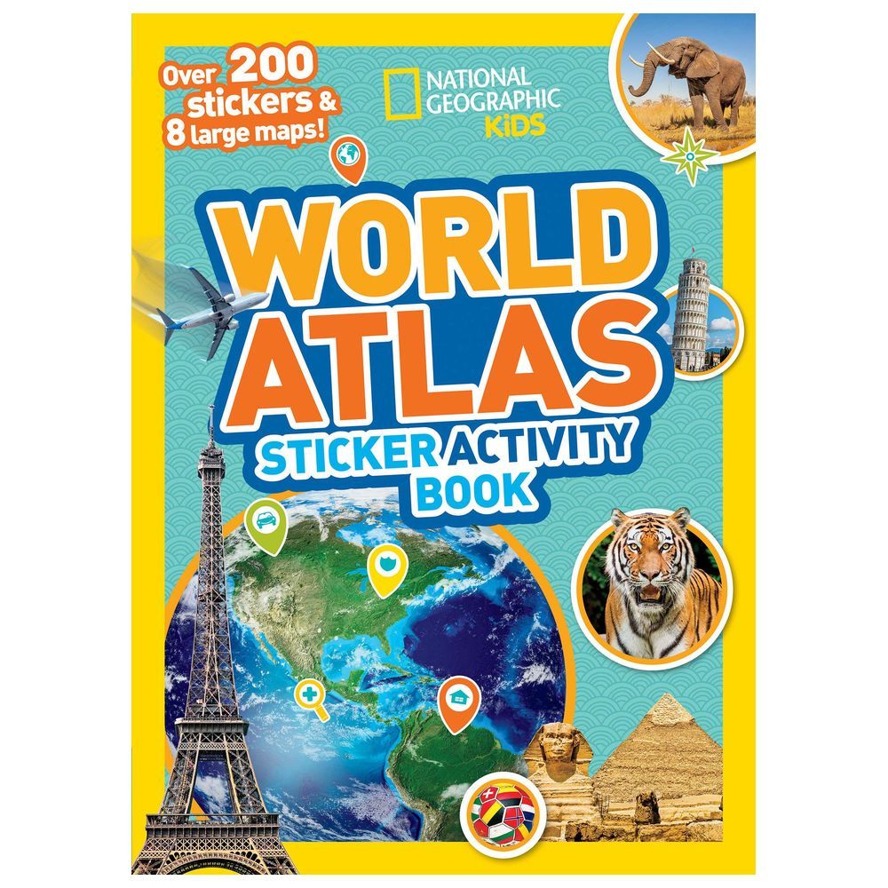  كتاب world atlas sticker activity book