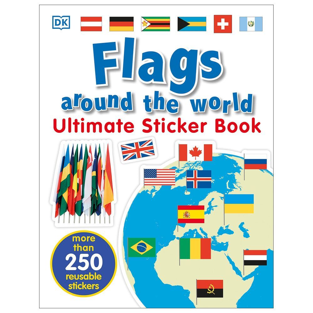 كتاب الملصقات Ultimate Sticker Book Flags Around the World