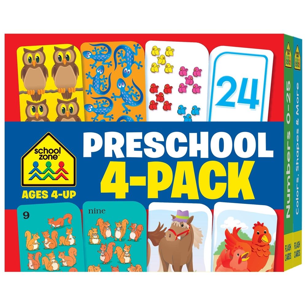 Preschool Flash Card 4-Pack