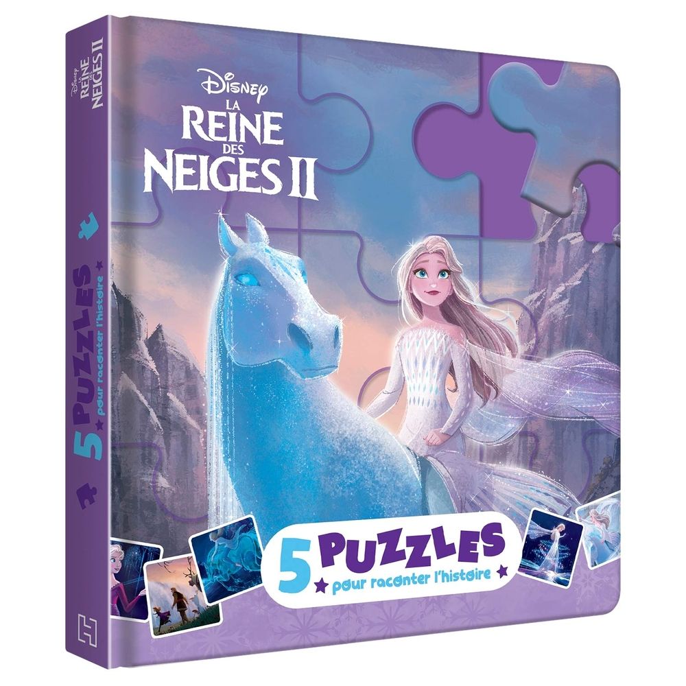 La Reine Des Neiges 2 - Mon Petit Livre Puzzle - 5 Puzzles 9 Pieces - Disney