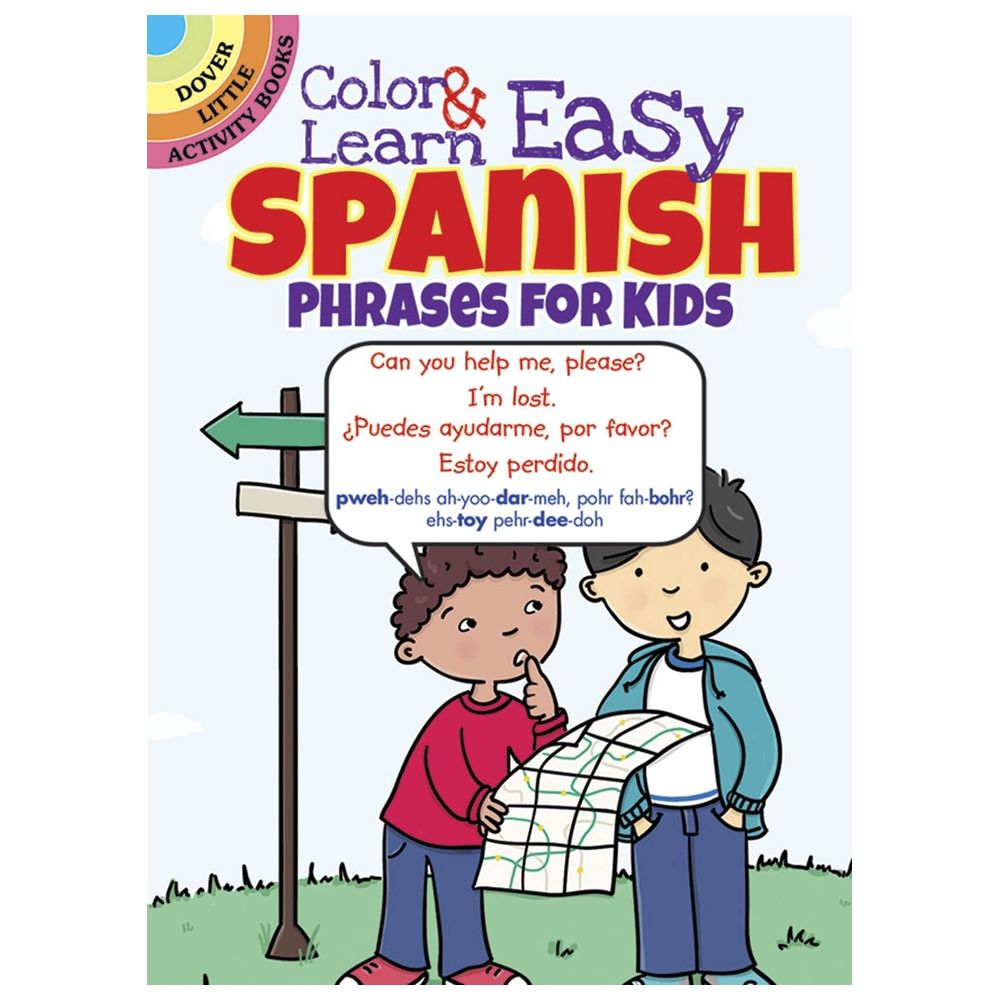 Color & Learn Easy Spanish Phrases For Kids