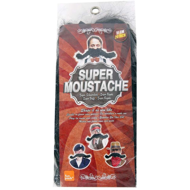 Chamdol - Fuzzy Moustache 20 Inches - Black