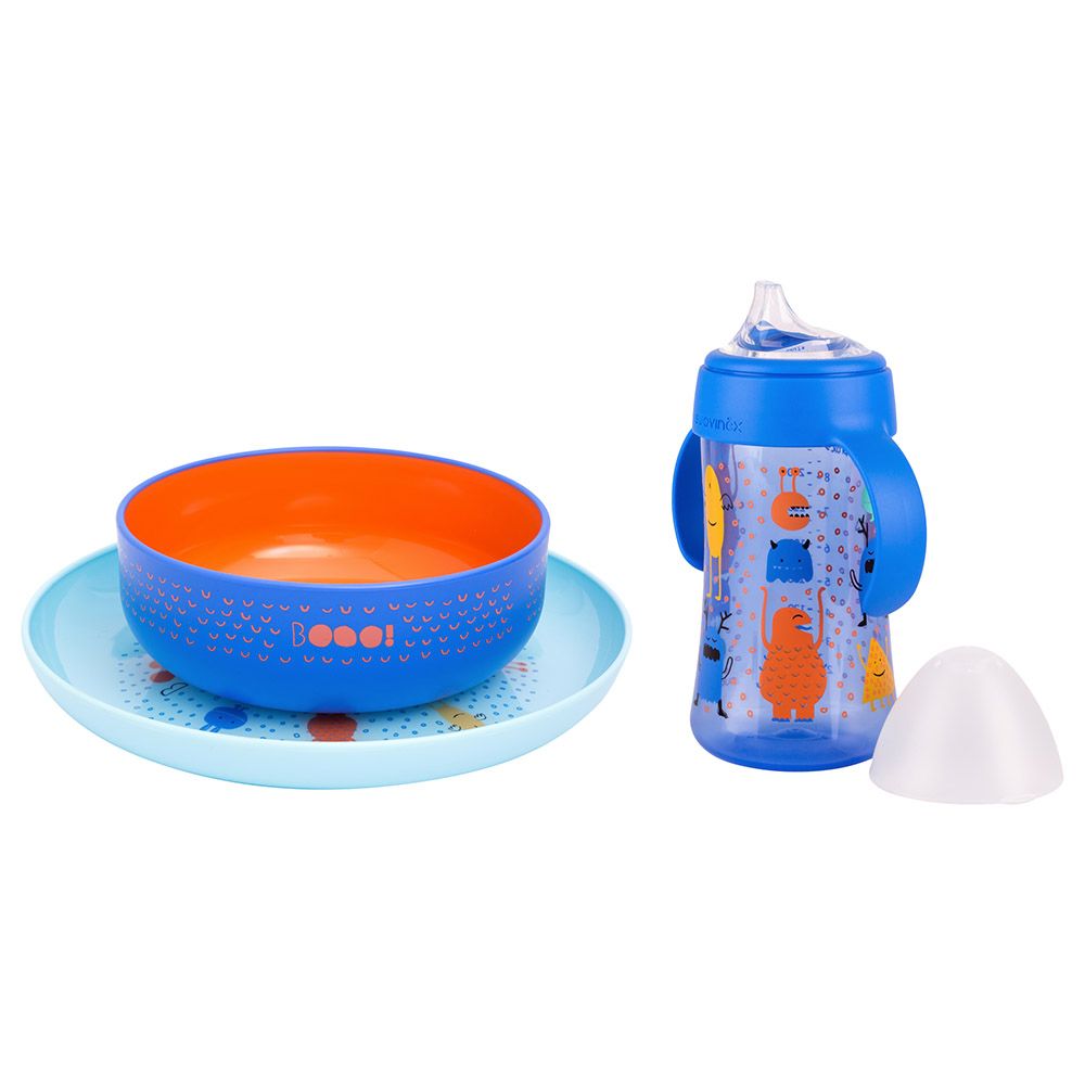 Suavinex - Feeding Starter Kit For Boy 4-30M - Blue