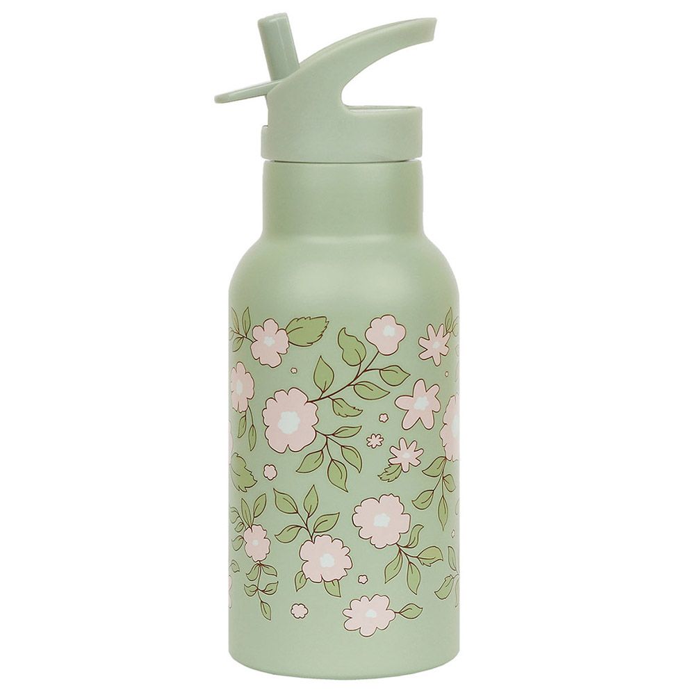 A Little Lovely Company - Stainless Steel Bottle - Sage - 350ml