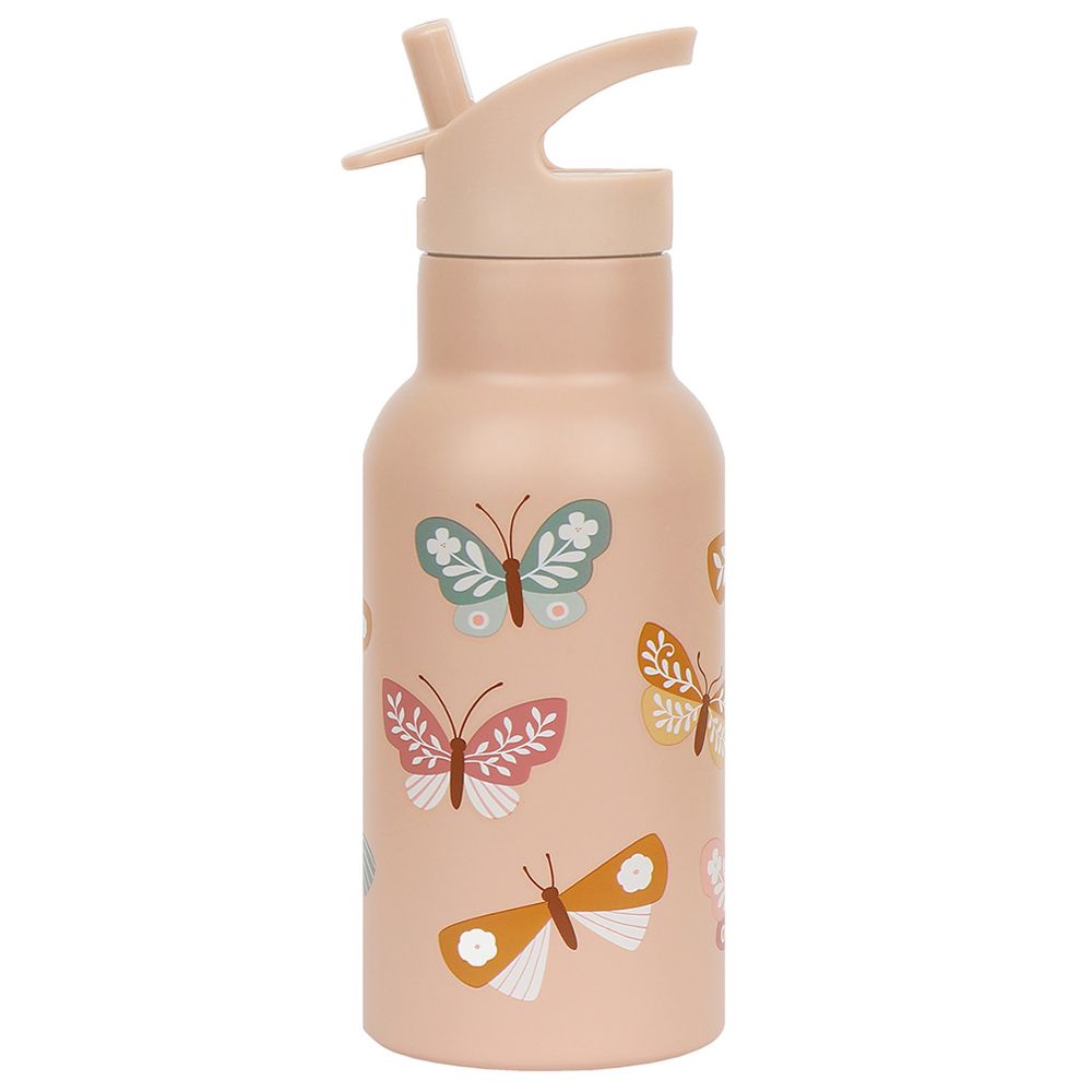 A Little Lovely Company - Stainless Steel Bottle - Butterflies - 350ml