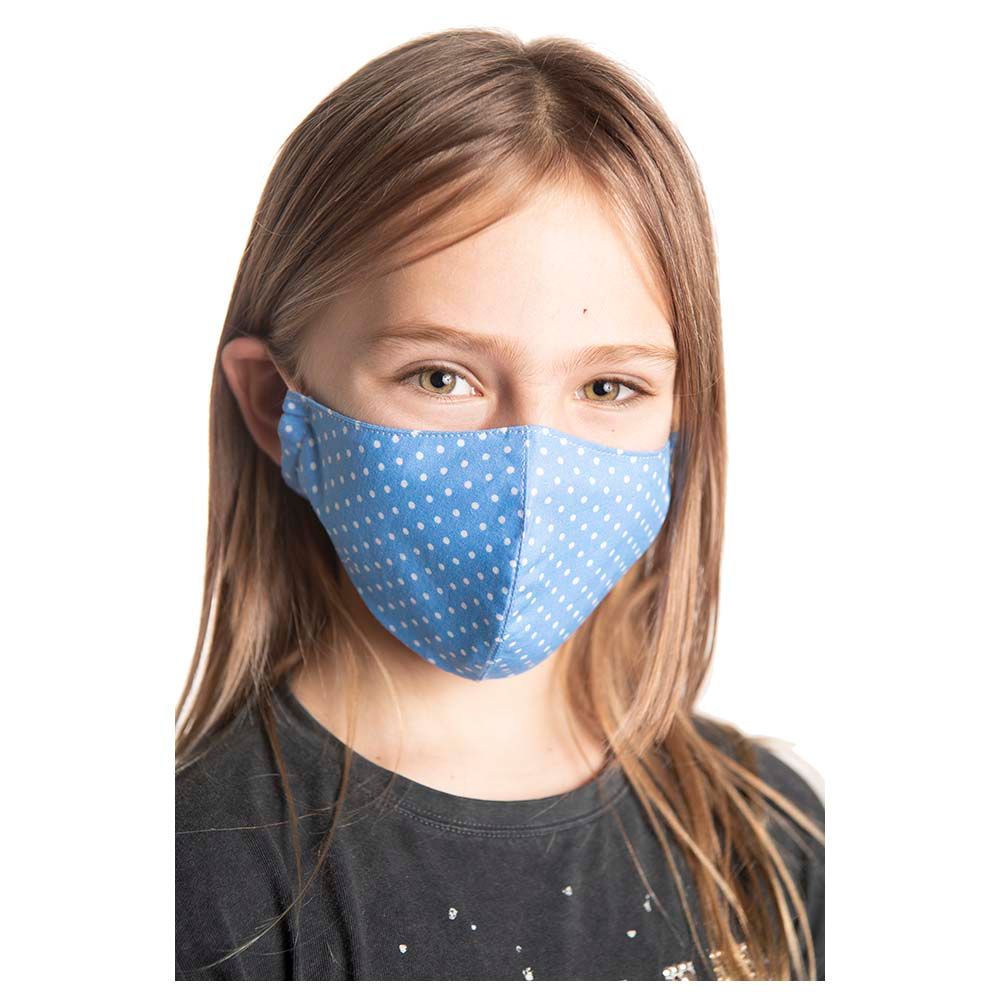 Coochy Coo - Fabric Mask For Kids & Adults - Blue Polka