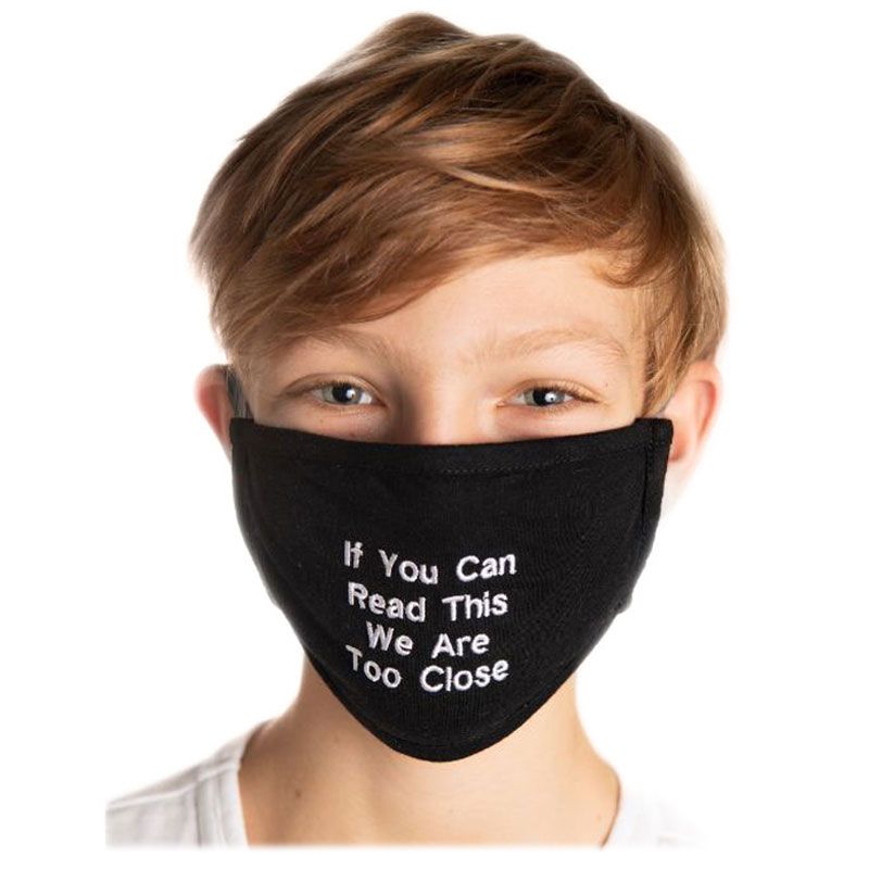 Coochy Coo - Fabric Mask with Print - Black - Black