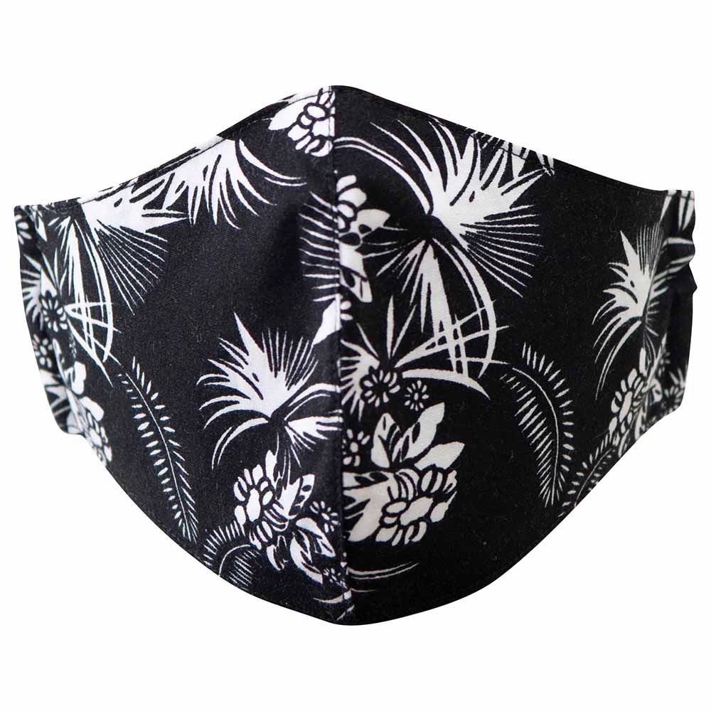 Coochy Coo - Fabric Mask - Black Flower