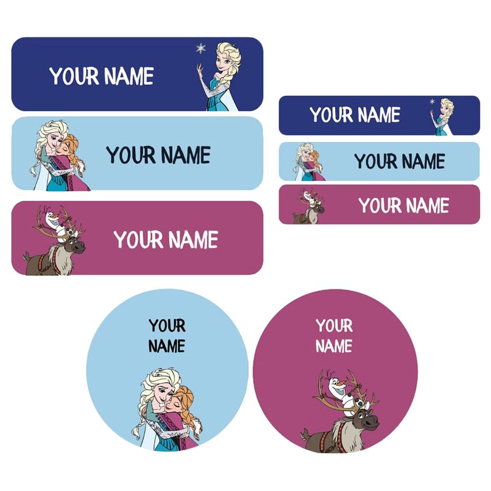 Impressions - Personalised Waterproof & Iron On Labels - Frozen - 98 Pcs 