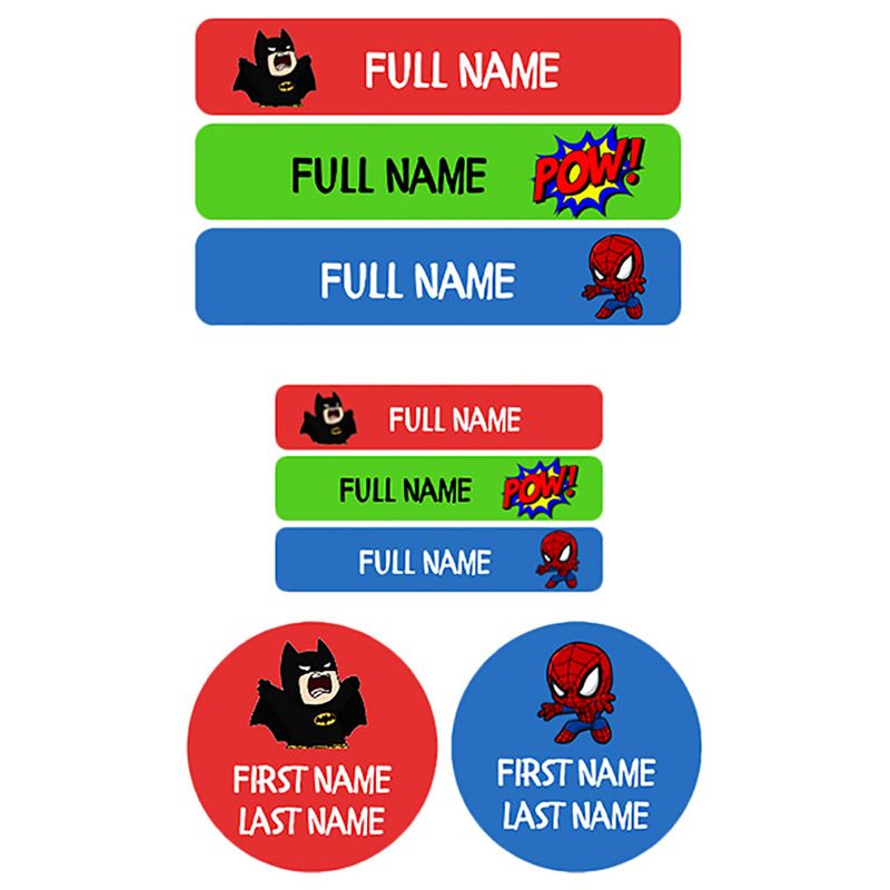 Impressions - Personalized Waterproof Labels - Heroes