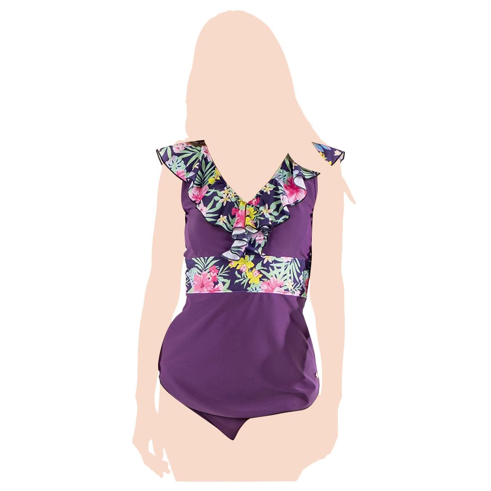 Coega Sunwear - Ladies Tankini Vintage - Purple Tropics