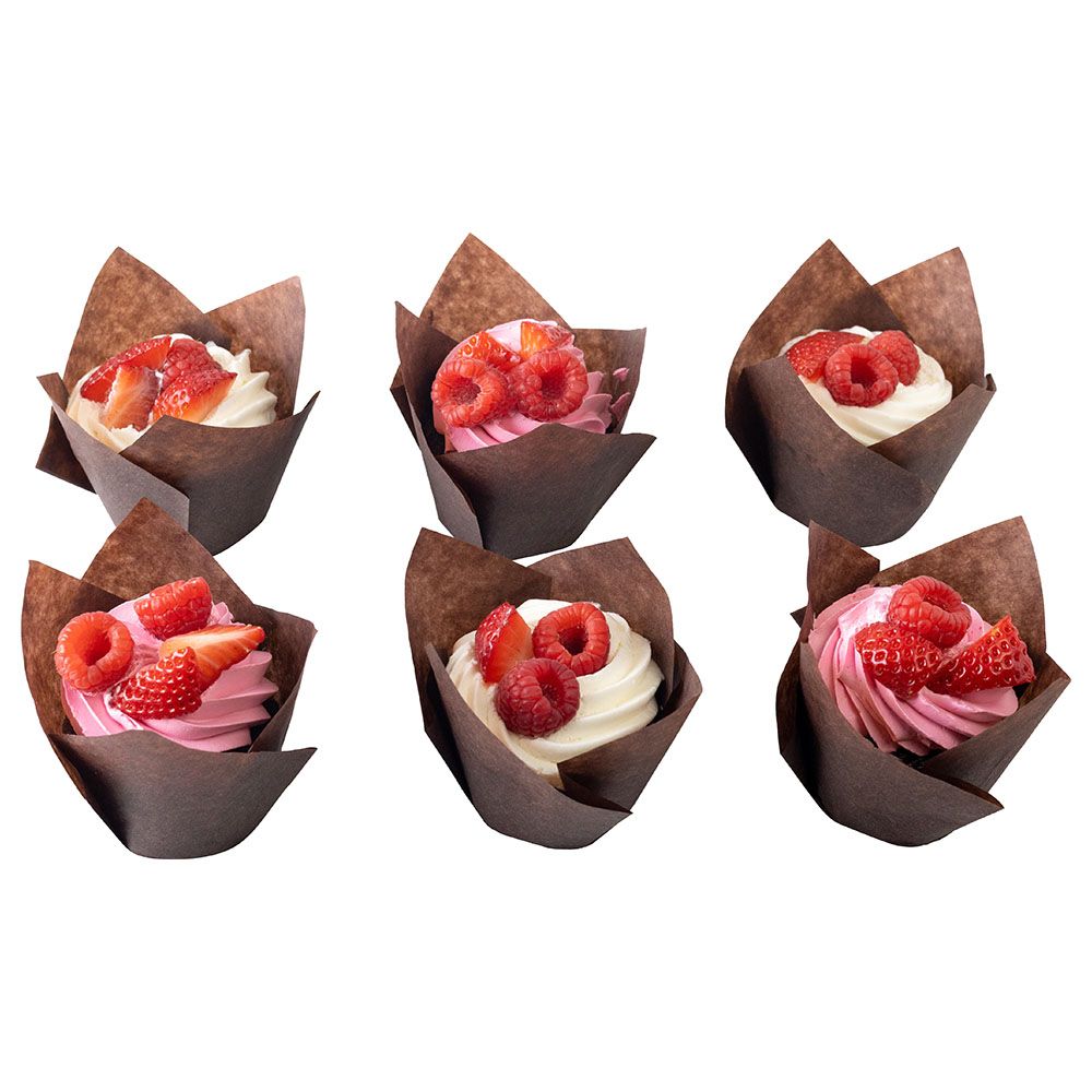 Cake Social - Raspberry & Strawberry Fresh Cream Cupcakes - 12pcs