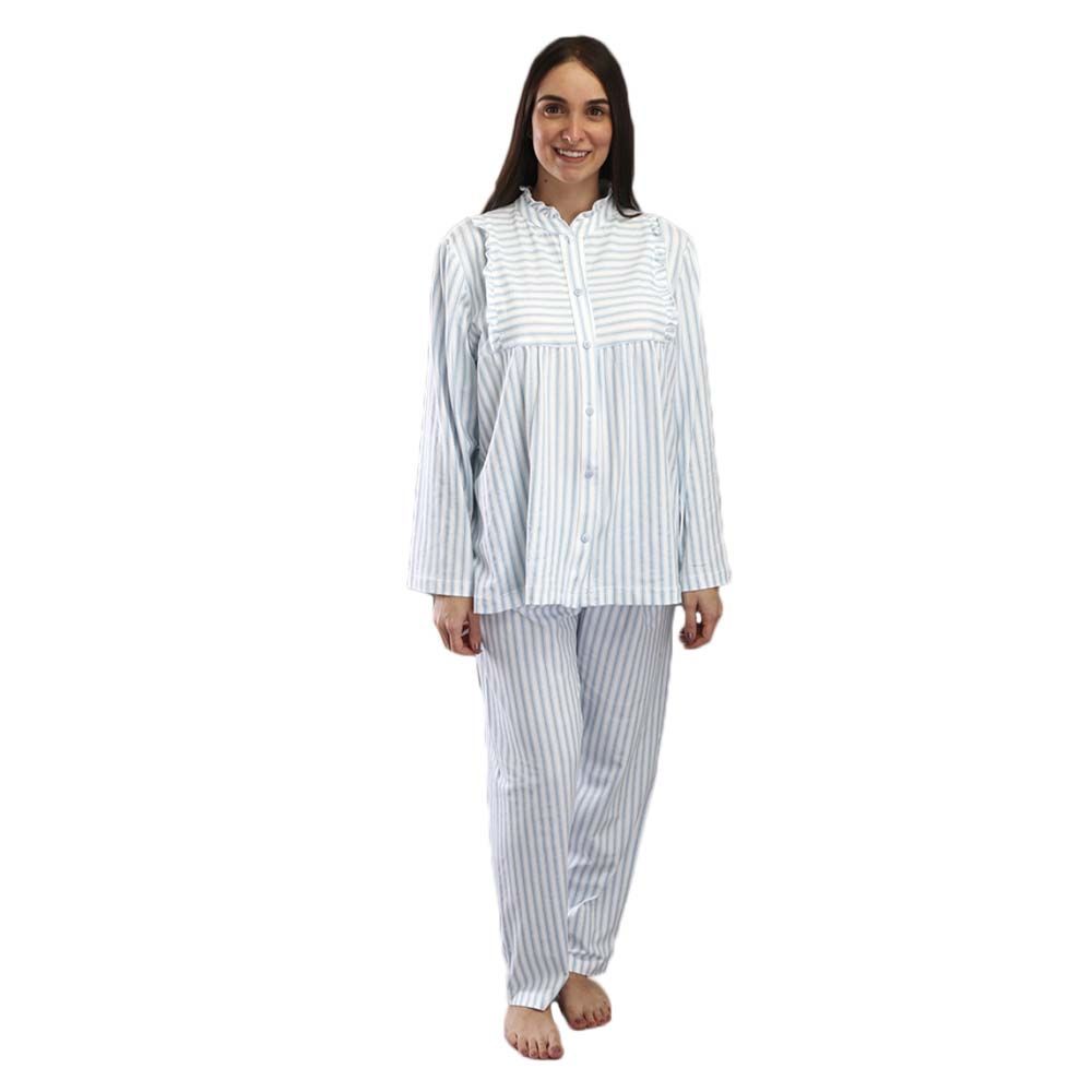 Cosset - 2pc-Set - Strand Shirt & Pyjama - Blue