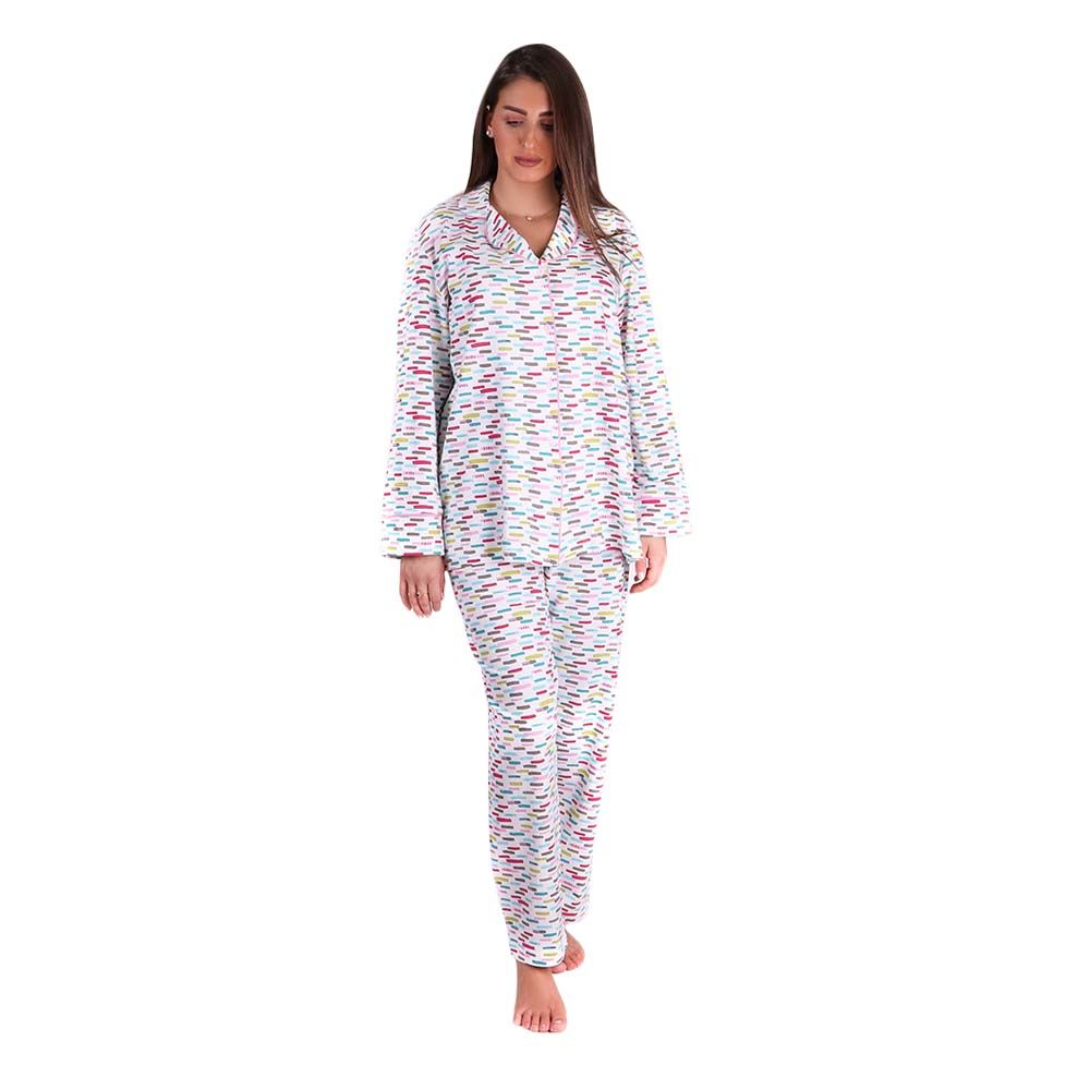 Cosset - 2pc-Set - Squiggle Shirt & Pyjama - Pink