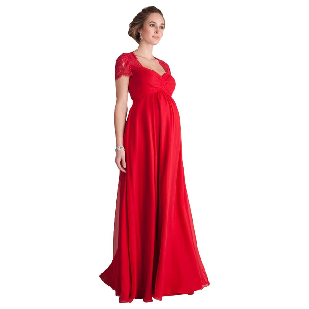 Seraphine - Anastasia Lace and Chiffon Gown - Scarlet